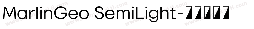 MarlinGeo SemiLight字体转换